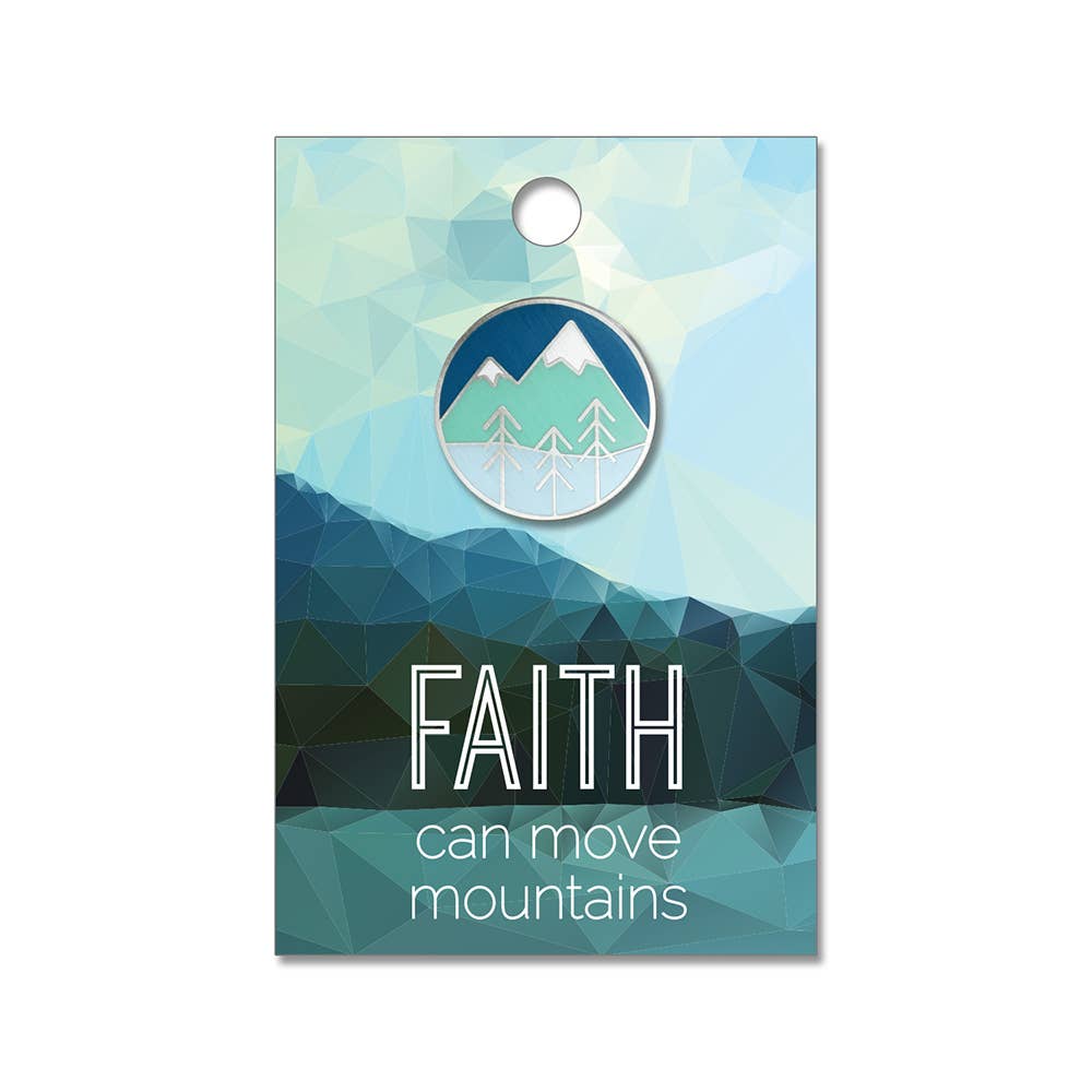 Faith to Move Mountains Enamel Pin