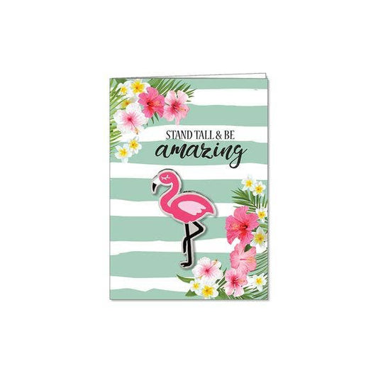 Stand Tall Flamingo Pin