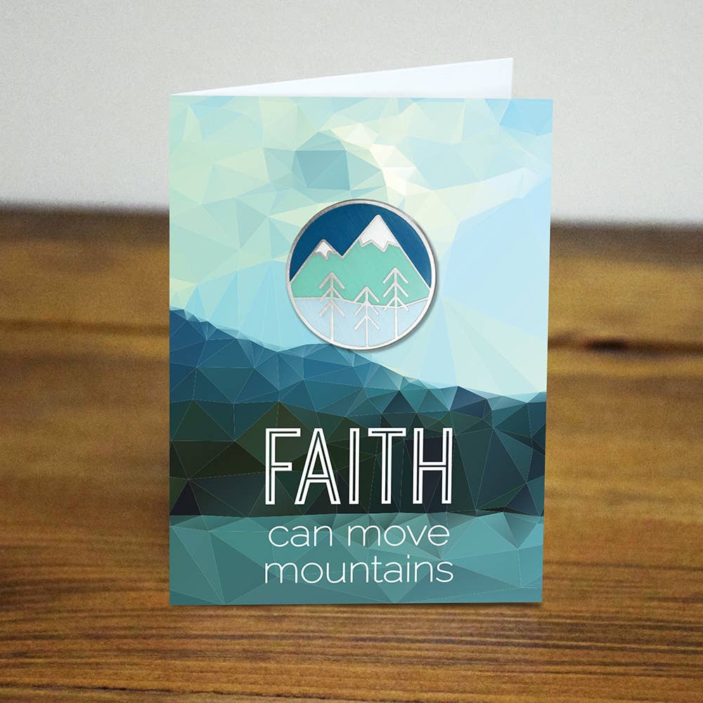 Faith to Move Mountains Enamel Pin