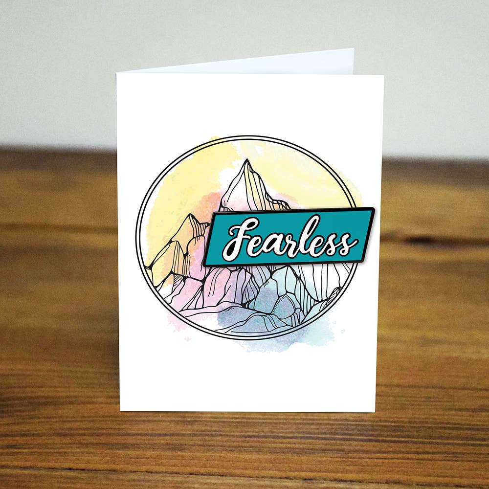 Fearless enamel pin